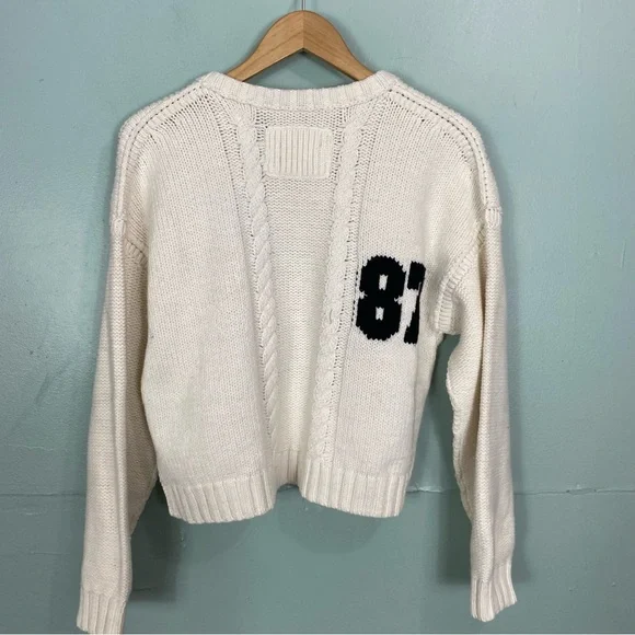 Free People We The Free 87 Pullover Cream Sweater Knit XS‎ - Picture 6 of 7